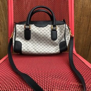 Gucci Navy Blue Leather Satchel